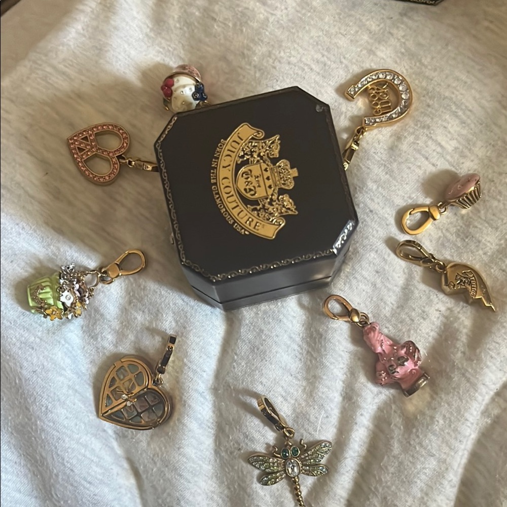 Juicy Couture Nine Vintage Charms with or without boxes